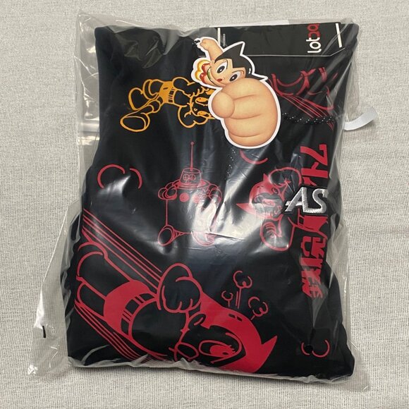 Men's Large Lot 29 Astro Boy Black All Over Print Hoodie Unisex Graphic Design - Picture 12 of 12
